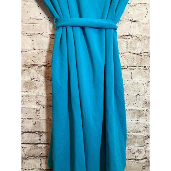 Torrid Callie T-Shirt Dress Womens 2X Teal French Terry Stretch Belted Plus - Picture 7 of 14